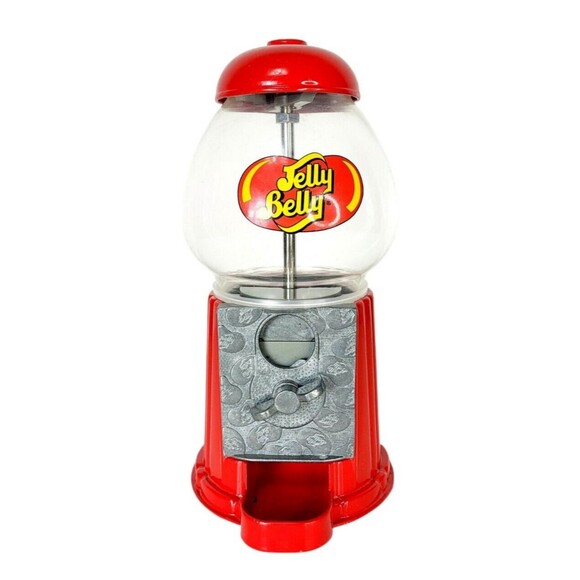 VTG Glass Globe Jelly Belly Jelly Bean Gumball Coin Machine Candy Dispenser 9" - Picture 1 of 8